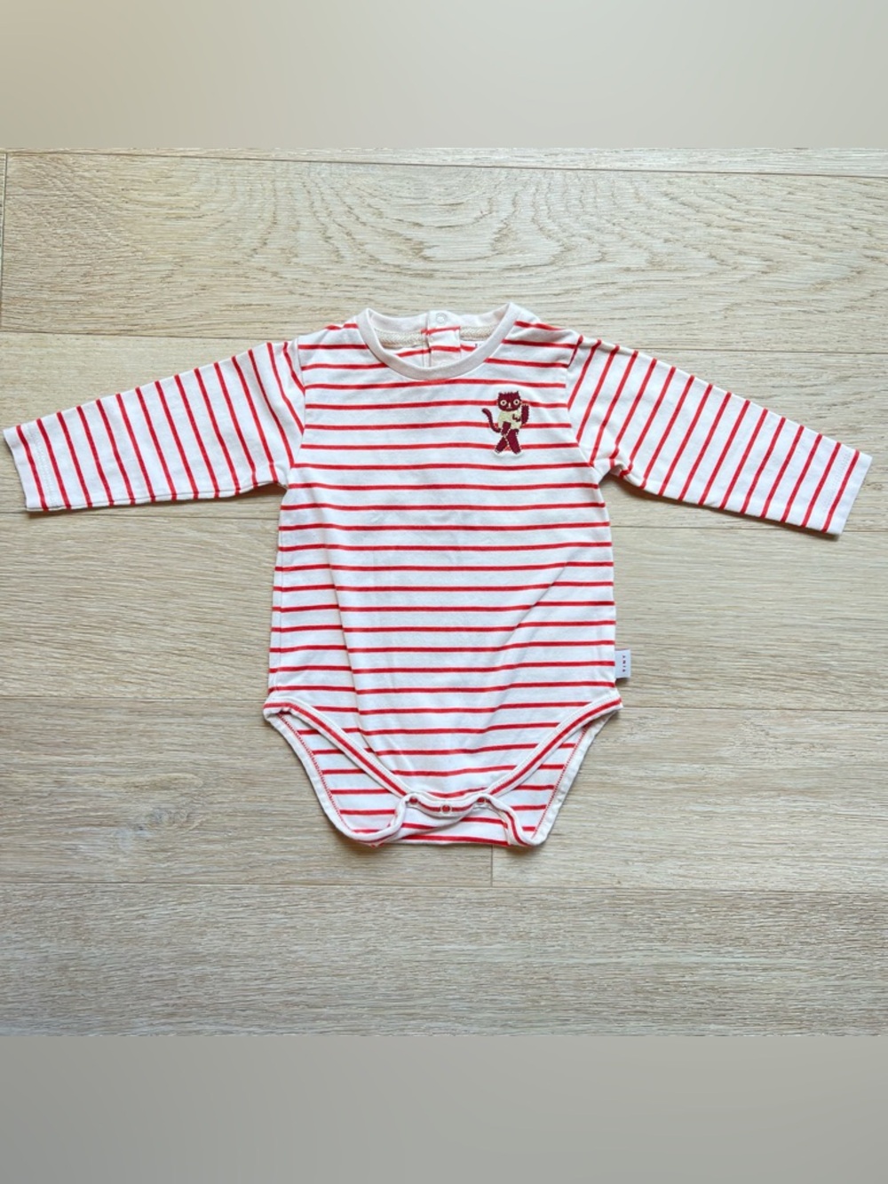 Tinycottons Striped Long Sleeve Bodysuit 9M EUC Made in Portugal